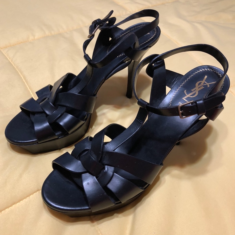 These are women’s Yves Saint Laurent heels. European size 41 and US size 10 - Picture 2 of 5